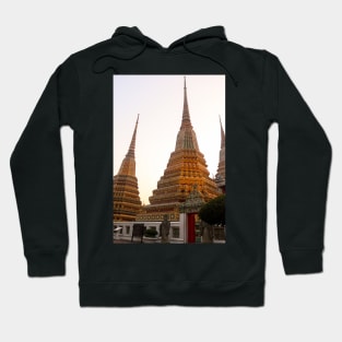 Second entrance view to Phra Chedi Rai with two guardians Hoodie